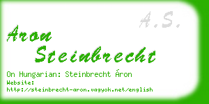 aron steinbrecht business card